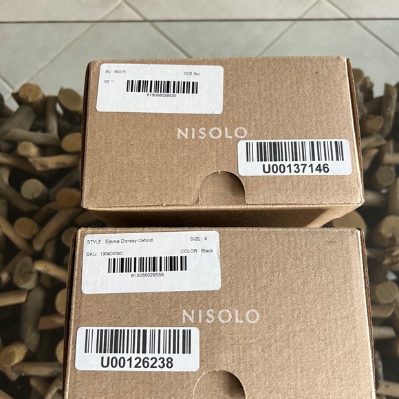 NISOLO Black Leather Emma D'Orsay Oxford Classic Flat Shoes - Picture 16 of 16